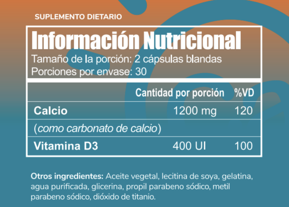 Información nutricional