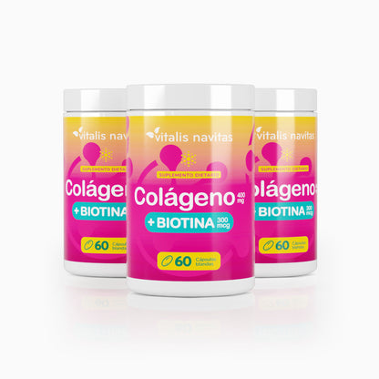 Plan 90 días Colágeno y Biotina Vitalis Navitas