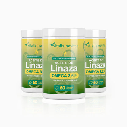 Plan 90 días Aceite de Linaza y Omega 3,6,9 Vitalis Navitas