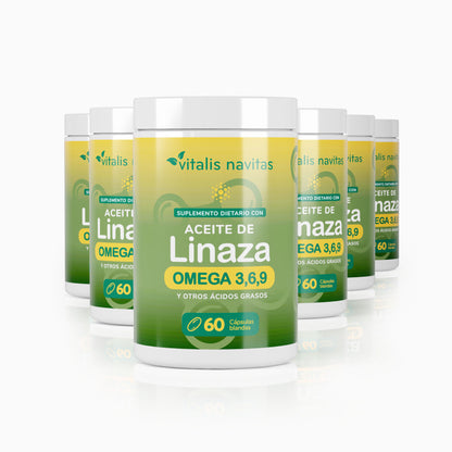 Plan 180 días Aceite de Linaza y Omega 3,6,9 Vitalis Navitas